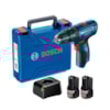 Parafusadeira e furadeira a bateria + maleta Bosch GSR 120 Li Azul 12V