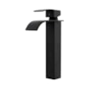 Torneira bica alta EspaçoKB Ke-7124-B monocomando preto