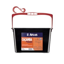 Balde caçamba para pintura Atlas 610P preto 10 L