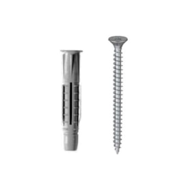 Bucha plástica Ivplast MU S6 p/ alvenaria c/ parafuso 6x40mm - pacote 100 unid