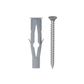 Bucha plástica Ivplast S10 FR p/ tijolo oco c/ parafuso 10x60mm - pacote 50 unid