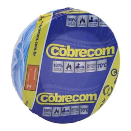 Cabo fio elétrico Cobrecom 1,5mm Flexicom azul 100m