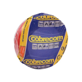 Cabo fio elétrico Cobrecom 1,5mm Flexicom vermelho 100m