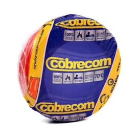 Cabo fio elétrico Cobrecom 2,5mm Flexicom vermelho 100m