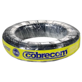 Cabo fio elétrico Cobrecom Flexicom preto 4 mm rolo 100 m