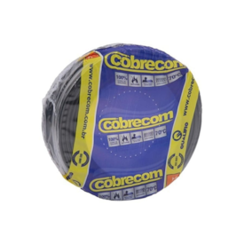 Cabo fio elétrico Cobrecom Flexicom preto 4 mm rolo 50 m