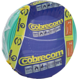 Cabo fio elétrico Cobrecom Flexicom verde 2,5 mm rolo 50 m
