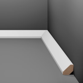 Cantoneira cordão MDF para piso Eucafloor branco 25 x 15 x 2400 mm 2