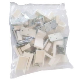 Cantoneira fixação de móveis Albras com capa branca