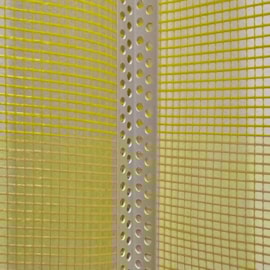 Cantoneira PVC com tela de fibra de vidro Tegape 10cm x 2,5m Cantoneira PVC com tela de fibra de vidro Tegape 10cm x 2,5m
