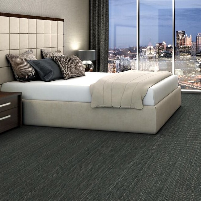 Carpete placa Shaw Mainstreet Intellect mescla escura 60,9 x 60,9 cm