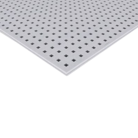 Chapa de gesso Cleaneo Knauf furação quadrada 12,5 x 1200 x 2000 m