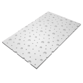Chapa de gesso Knauf furação redonda red aleatória 12,5mm x 1,20m x 2,0m