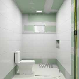 Chapa de gesso para drywall Placo - Knauf RU verde 12,5mm x 1,20m x 2,40m