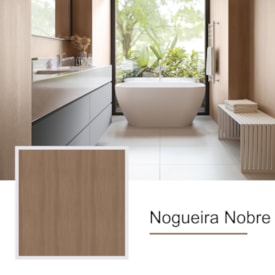 Chapa de MDF Floraplac 2F Nogueira Nobre 6mm x 1,85m x 2,75m 2