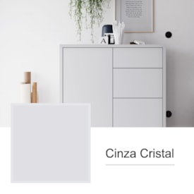 Chapa de MDF Floraplac 2F TX Cinza Cristal 18mm x 1,85m x 2,75m 2