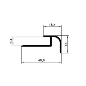 Chapa perfil frontal escada Slim Bauxita T-2000 Bronze 3m 2