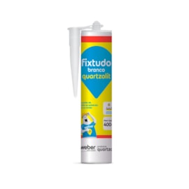 Cola Adesiva Weber Fixtudo Quartzolit branca 400g Cola Adesiva Weber Fixtudo Quartzolit branca 400g