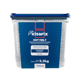 Cola hot melt granulada Kisafix branca 2,5 kg