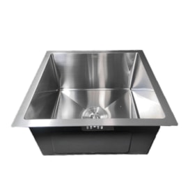 Cuba Gourmet com acessorios EspaçoKB H4444 inox escovado quadrada