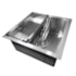 Cuba Gourmet com acessorios EspaçoKB H4444 inox escovado quadrada