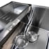 Cuba Gourmet com acessorios EspaçoKB H4444 inox escovado quadrada