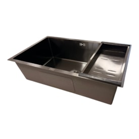 Cuba Gourmet com acessórios EspaçoKB H7444B black escovado 2