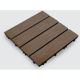 Deck WPC Madeira Plástica EspaçoFloor modular Carvalho Coffee 30x30cm