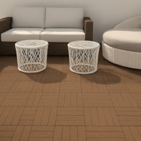 Deck WPC madeira plástica EspaçoFloor Modular carvalho natural 30 x 30 cm 2