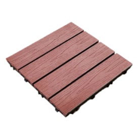Deck WPC madeira plástica EspaçoFloor Modular carvalho red brown 30 x 30 cm