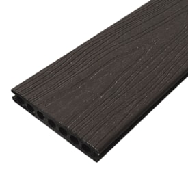 Deck WPC madeira plástica EspaçoFloor Régua carvalho escuro brown 15 x 290 cm 2