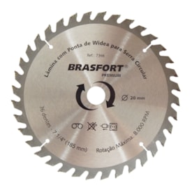 Disco de serra circular Brasfort Videa 7 1/4 36 dentes