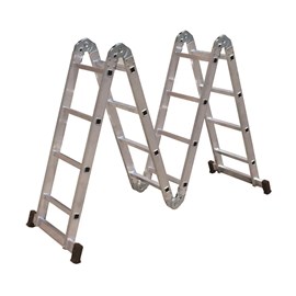 Escada alumínio multifuncional 8 em 1 EspaçoFix 4x4 módulos 4,4m