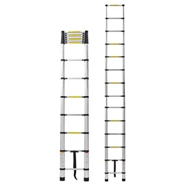 Escada alumínio telescópica EspaçoFix 13 degraus 5m até 150kg