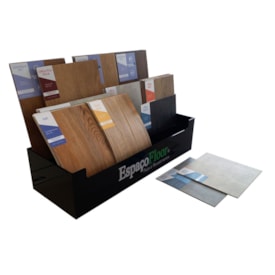 Expositor display box pisos vinílicos e laminados EspaçoFloor modelo de acrílico