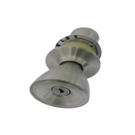 Fechadura naval botão-chave p/ divisória EspaçoFix cromada fosca