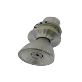 Fechadura naval EspaçoFix botão-chave p/ divisória cromada fosca