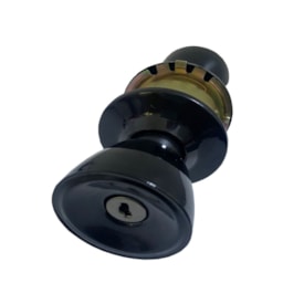 Fechadura naval EspaçoFix botão-chave p/ divisória preta