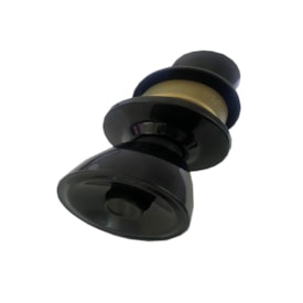 Fechadura naval EspaçoFix botão-chave p/ divisória preta 2