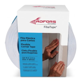 Fita de canto Drywall Adfors 64 mm rolo 30 m