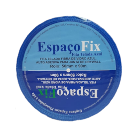 Fita telada Drywall EspaçoFix azul 50 mm rolo 90 m