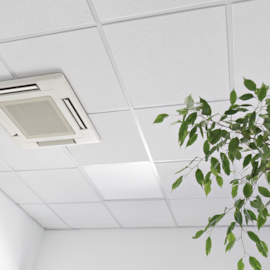 Forro de fibra mineral tegular EspaçoForro E-decore Austral branco 14 x 625 x 625mm caixa com 10 unid