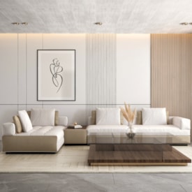 Forro de PVC em régua EspaçoForro Wood Nature Crema 8mm x 25cm x 3,8m 2