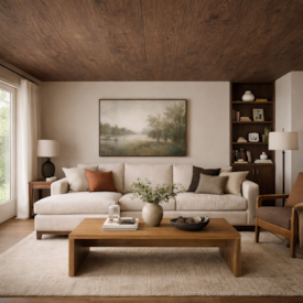 Forro de PVC em régua EspaçoForro Wood Nature Walnut 8mm x 25cm x 3,8m 2