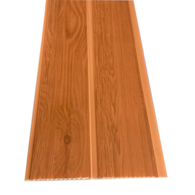 Forro de PVC em régua EspaçoForro Wood Slim novo castanho 7mm x 25cm x 3,80m