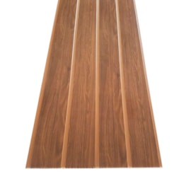 Forro de pvc em régua EspaçoForro Wood Slim novo castanho 7mm x 25cm x 3,95m Forro de pvc em régua EspaçoForro Wood Slim novo castanho 7mm x 25cm x 3,95m