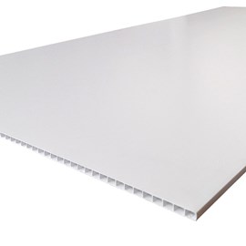 Forro de pvc modular EspaçoForro branco 7 x 625 x 1250mm caixa com 10 unid