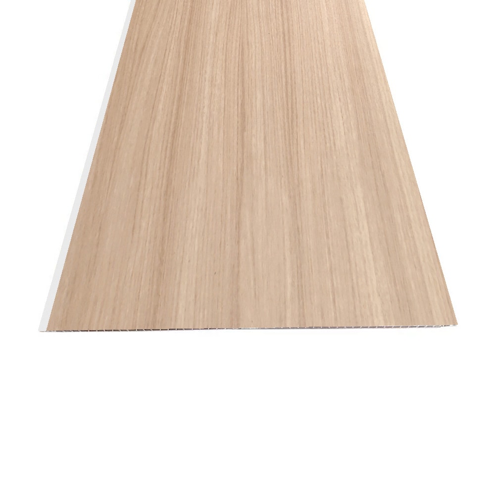 Forro vinílico em régua EspaçoForro Wood Nature amêndola 8 x 250 x