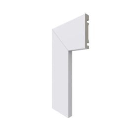 Guarnição e boiserie de poliestireno Santa Luzia 451 Branco 13 x 70 x 2400 mm