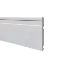Guarnição e boiserie poliestireno frisado EspaçoFloor branco 100 x 15 x 2200 mm